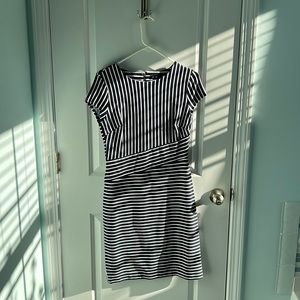 Banana Republic Navy & White striped dress